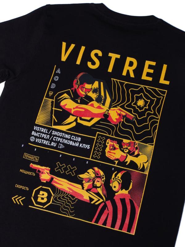 Футболка с логотипом "VISTREL", черная фото 4