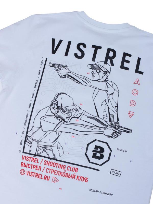 Футболка с логотипом "VISTREL", белая фото 3