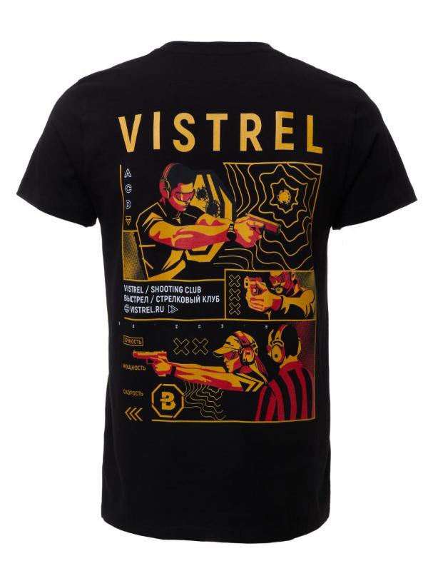 Футболка с логотипом "VISTREL", черная фото 2